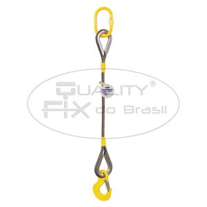 Linga de Cabo de Aço com Anel de Sustentação e Ganchos - Quality Fix