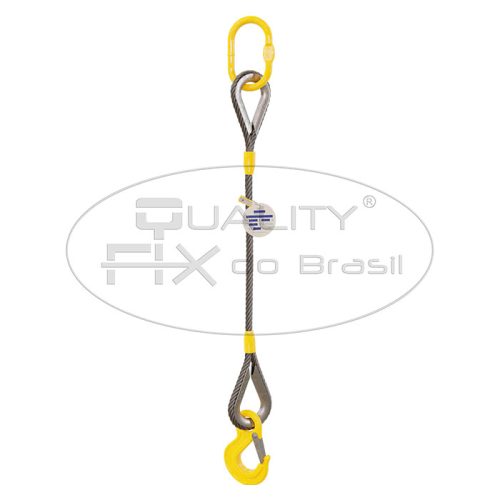 Linga de Cabo de Aço com Anel de Sustentação e Ganchos - Quality Fix