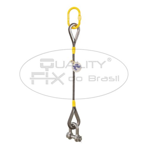 Linga de Cabo de Aço com Anel de Sustentação e Manilhas - Quality Fix